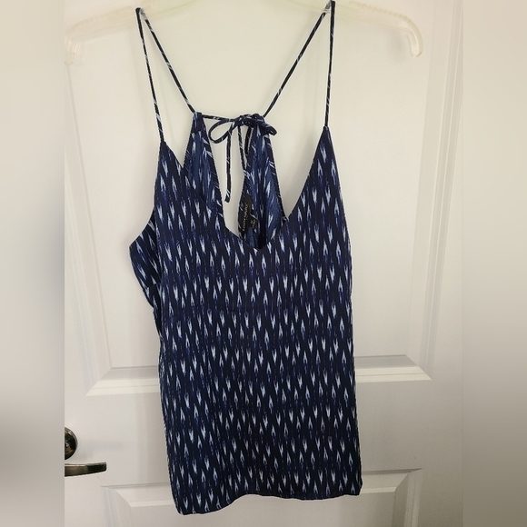 BANANA Republic Tie-Back Silky Camisole Cobalt Blue Size Medium - Picture 5 of 9